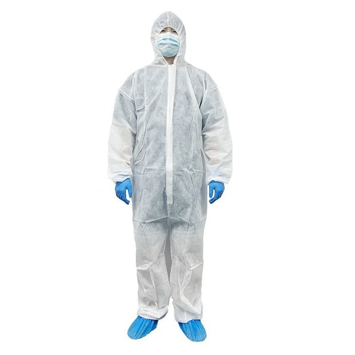 Disposable White Polypropylene Coverall